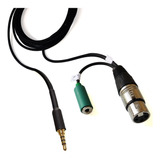 Adaptador P3 Banhado (case) Xlr Jack (fêmea) P2 De 1 Metro