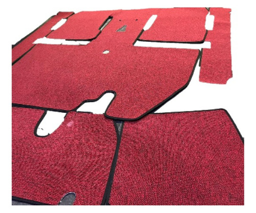 Vocho Kit De Alfombra Y Tapetes En Uso Rudo, Rojo, 10 Pz 