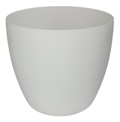 Vaso Cachepo De Mesa Oxford Redondo 15x12cm Para Orquídea Cor Branco