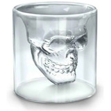 Vaso Calavera Cristal Whisky Mediano De Vidrio 7 Cm 75 Ml