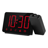 Despertador Proyector 180° Con Radio Fm Snooze