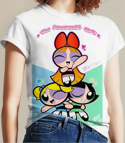Playera Dama Chicas Super Poderosas Bombom Bellota Burbuja D