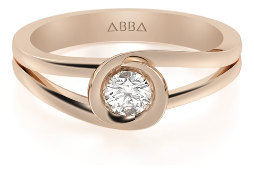 Anillo Compromiso Moissanita Oro 10k Pétalos Abba Joyas