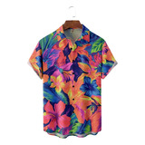 Gr Camisa Hawaiana Unisex Con Flores Tropicales De Play