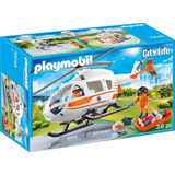 Playmobil 70048 City Life Helicóptero De Rescate Original