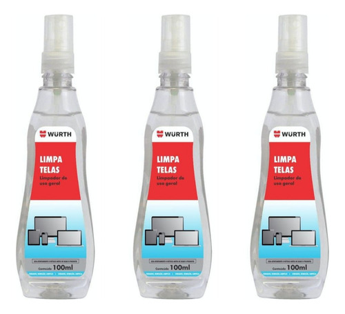 Wurth Kit 3 Und Limpa Telas Spray Limpador De Uso Geral