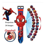 Reloj Proyector Imágenes Spiderman Hombre Araña Juguete Niño