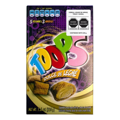 Toops Dulce De Leche Flips Cereal Expandido Con Relleno 220g | MercadoLibre