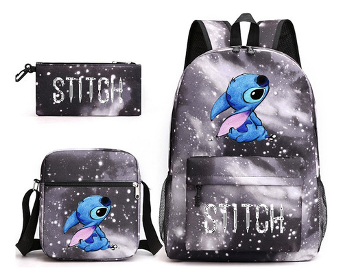 Stitch Stitch Stitch Mochila Escolar De Tres Piezas