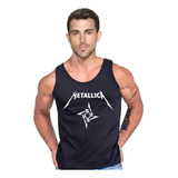 Polera Diseño Metallica Logo Musculosa Tank Gym Life 