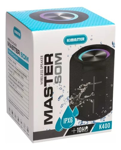 Caixa De Som Bluetooth Ipx6 Resistente Água Kimasterk400 Nf