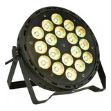 Canhão Refletor Par Led Slim 18 Leds 12w Rgbw Dmx Quadriled