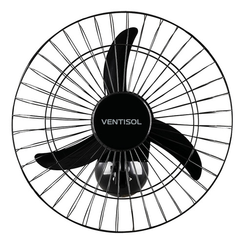 Ventilador Osc Parede 50cm Preto Grade Aco Bivolt Ventisol 127v/220v