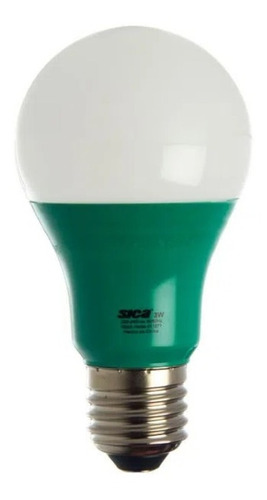 Lampara Led Clasica 3w 220v E27 Verde Sica 911577