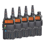 5 Radio Ht Dual Band(uhf+vhf) Baofeng Uv-5r + Fone Ptt + Nf