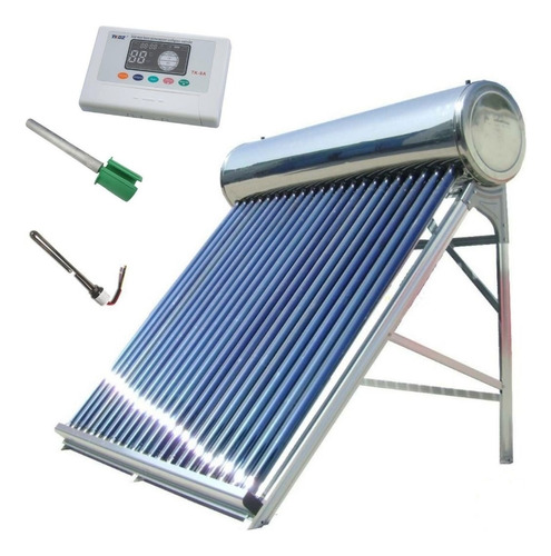 Termotanque Solar 300 Lts Acero Kit Eléctrico + Controlador