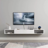 Mueble Para Tv Flotante Moderno Minimalista 160 Cm Blanco 