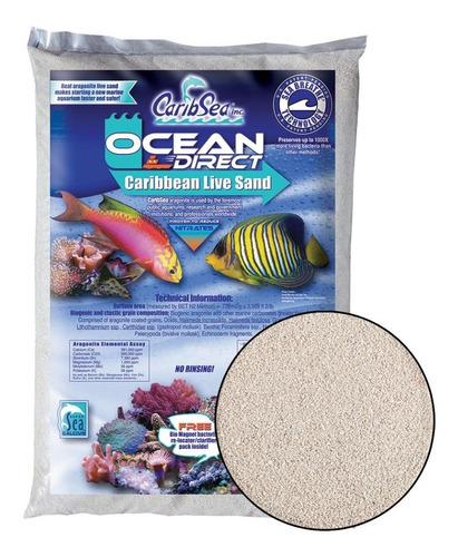 Caribsea Aragonita Viva Seca Ocean Direct 20 Lb Fina 