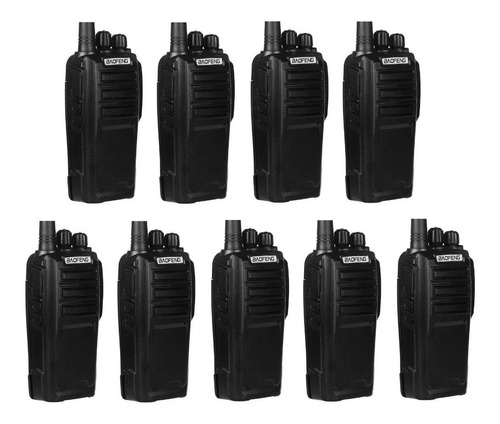 Pack 9 Radio Walkie Talkie Portatil Baofeng Uhf Uv-6d