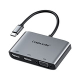 Adaptador Lemorele Usb C A Hdmi Vga Dual, 4 En 1, Tipo C (de