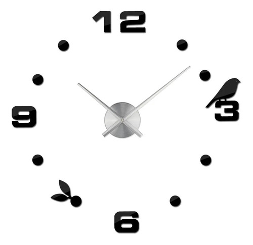 Reloj De Pared 3d Grande, Diseño Elegante, Numeros Elegantes