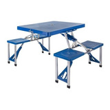 Mesa Camping Plegable Tipo Maleta Con Bancos Klimber