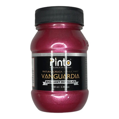 Pintura Acrílica Metálica Pinto 100ml Color Magenta Vanguardia 561 Magenta