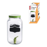 Frasco Dispenser Canilla Vidrio Para Bebidas Jugos 3,3litros