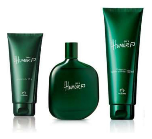 Kit Natura Perume Paz E Humor C/ Shampoo Y Gel Post Barba