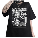 Camiseta Oversized Unissex Kamikaze Estilo Anime Streetwear