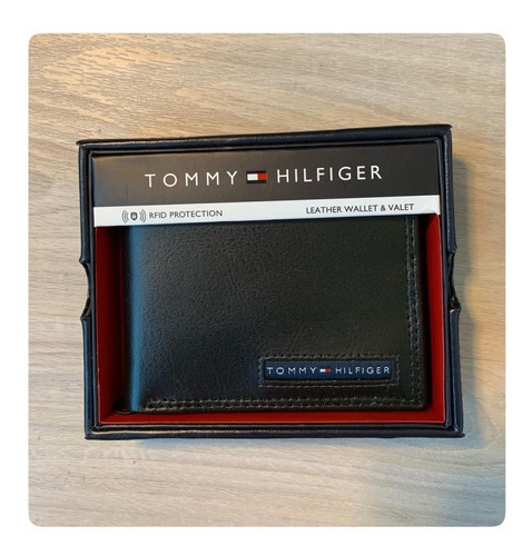 Billeteras Tommy Hilfiger Originales Con Rfid Black Color Negro