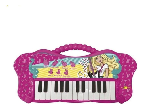 Teclado Fabuloso Da Barbie Com Função Mp3 F0004-6 - Fun Cor Rosa