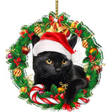 Adornos De Gato Negro Para Arbol De Navidad, Decoracion CoLG