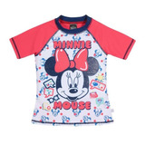 Niña Polera Uv+50 Minnie Mouse Disney Blanco-azul