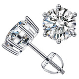 Aretes De Diamantes Para Mujeres Y Hombres 0.8ct-4ct