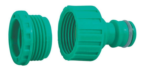 Adaptador Hembra Con Rosca 3/4 Con Reducción 1/2 En Plástico Verde De Tramontina