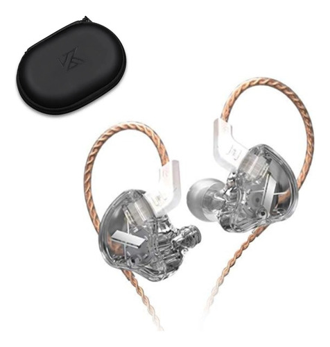 Kz Edx Transparent Gray No Mic Audífonos In Ear + Estuche Kz