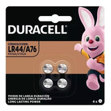 Pilha Bateria Lr44 / A76 Duracell 1.5v C/4un Nota Fiscal