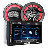 Kit Autoestéreo Bluetooth Steelpro + Bocinas 6.5 Soundstream