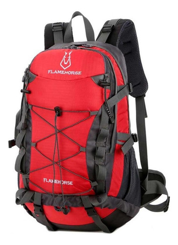 Mochila Trekking 45 Ltrs Impermeable Maleta Mano Senderismo Color Rojo