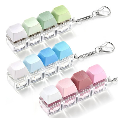 3 Teclado Fidget Toy Llavero Fidget De 4 Colores