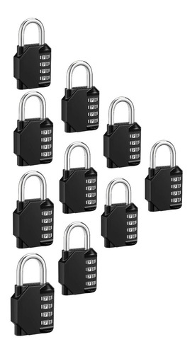 Pack 10 Candados Seguridad Con Clave Numérica