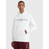 Polerón Hoodie Essential Blanco Tommy Hilfiger