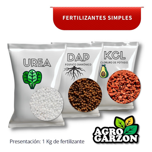 Abono Urea Dap Kcl Fertilizante Plantas Jardín Árboles X 1kg