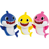 Peluche Baby Shark - Pink Fong 3 Pzas