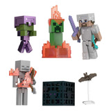 Mattel Minecraft Toys | Paquete De Historia Con 4 Cifras De 
