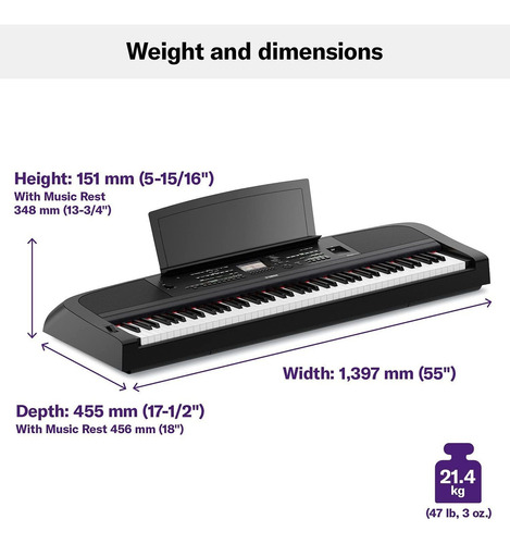 Yamaha, Pianos Digitales De 88 Teclas - Hogar (dgx670b)
