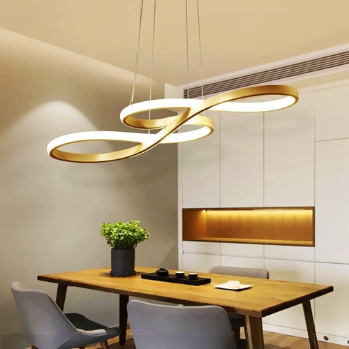 Lustre Pendente Led Canopus Luxo 36w Neon Sala Quarto