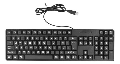 Teclado De Computadora De Letra Grande Con Cable Para Ancian