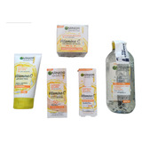 Kit Garnier 5pz: Agua Micelar, Gel, Crema, Todo En 1, Serum.